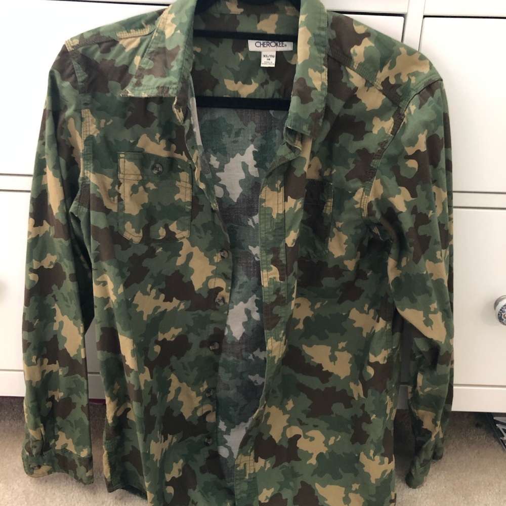 Camo Button up shirt